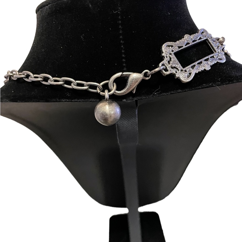 Vintage Rectangular Cutout Necklace - image 2